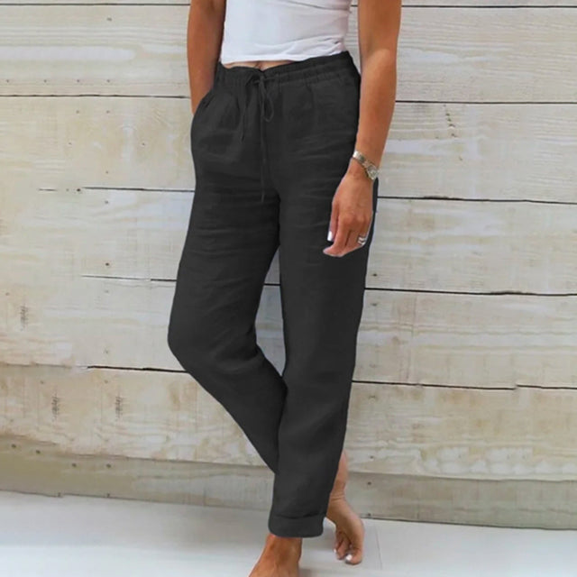 【Cotone e Lino】Pantaloni Casual Dritti