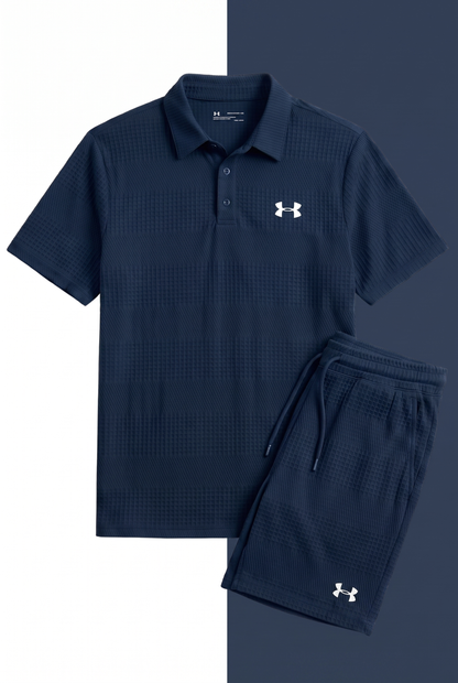 Completo Camicia con Colletto Casual Blu Navy