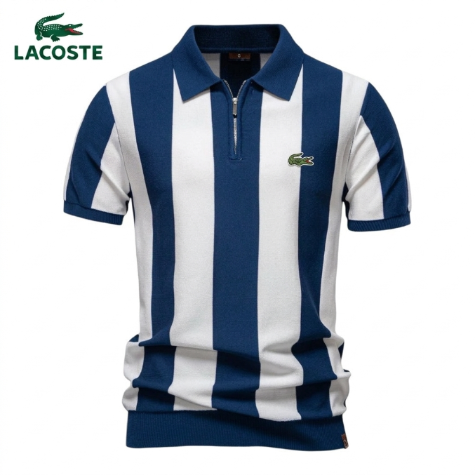 Polo a Righe Vintage Blu Marine