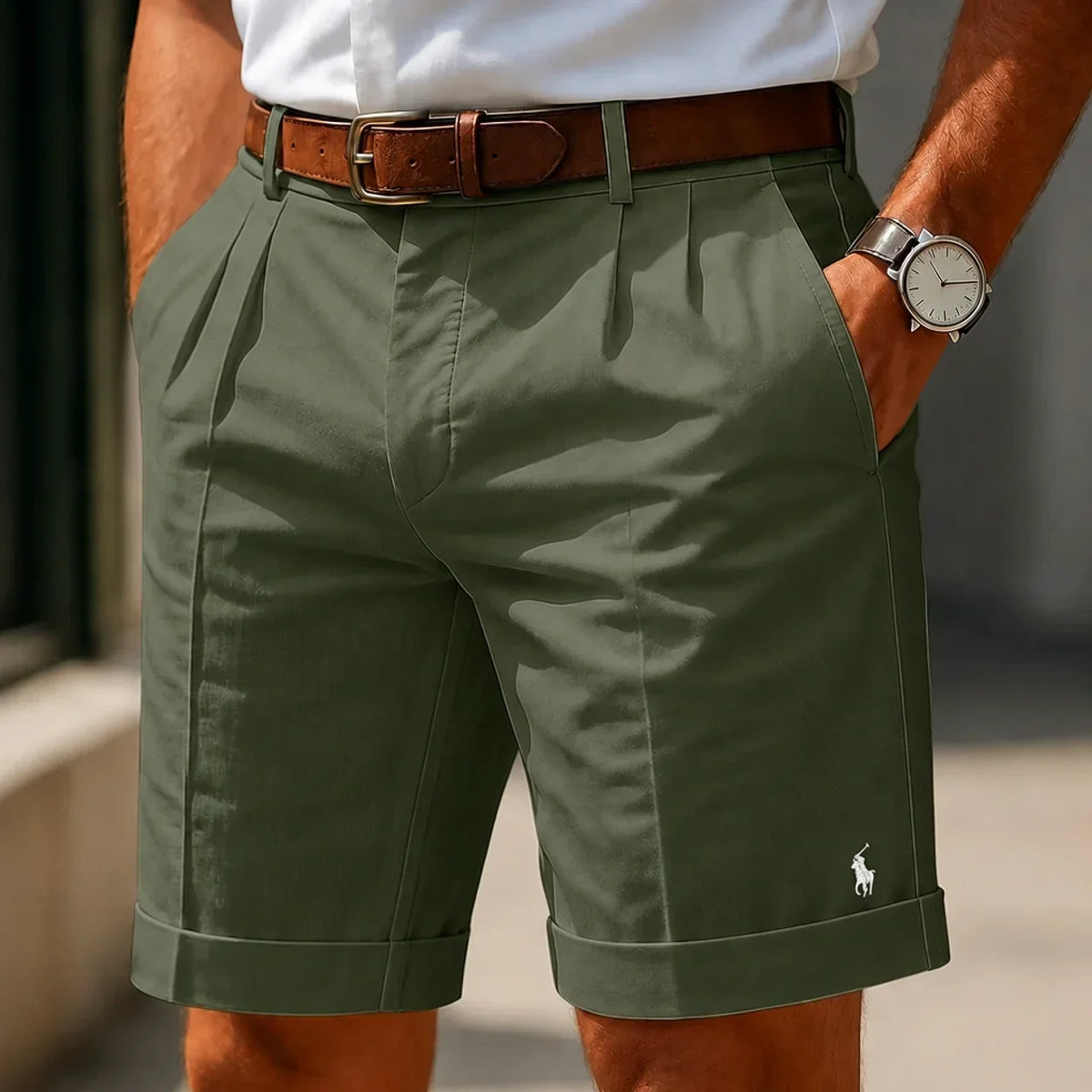 Bermuda Sartoriali con Pince - Verde