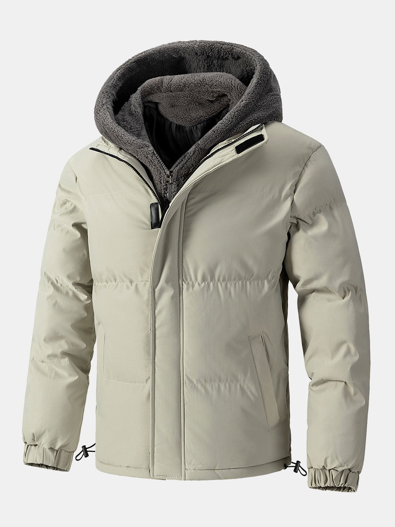 Giacca Puffer con Cappuccio Teddy 2 in 1
