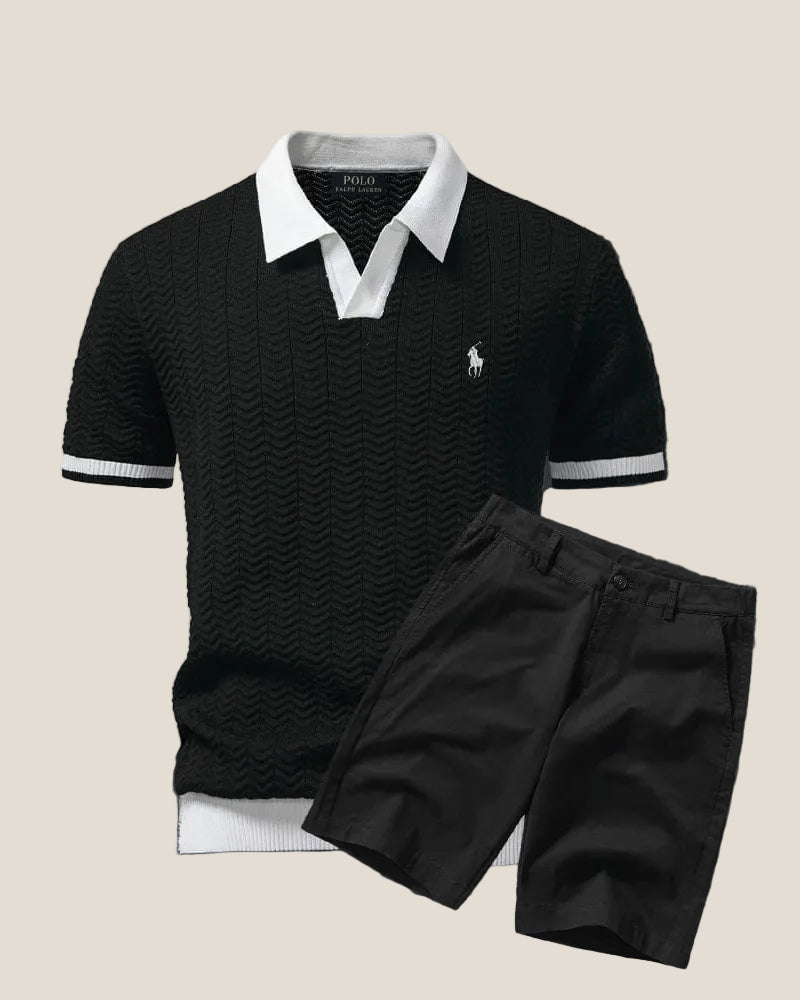 Ralph Lauren Polo Shirt Old Money + Set di Pantaloni Corti