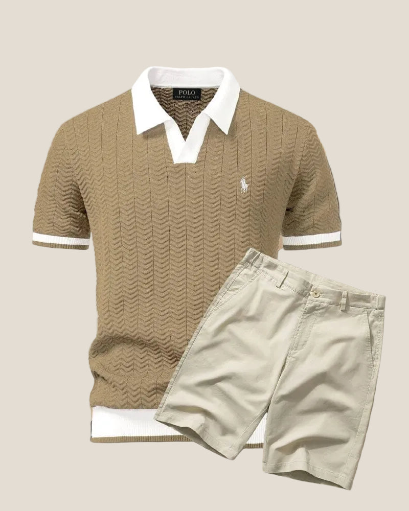 Ralph Lauren Polo Shirt Old Money + Set di Pantaloni Corti